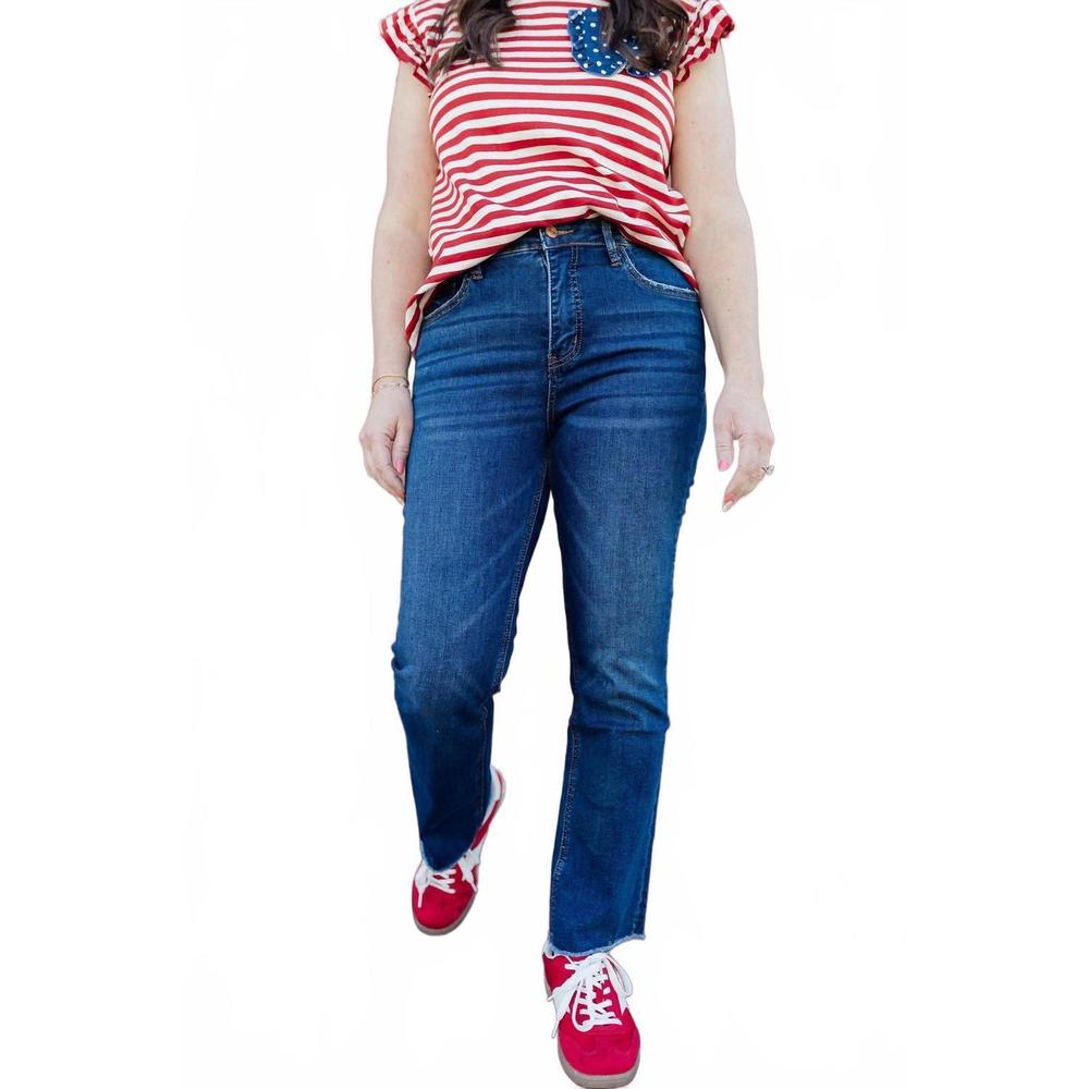 NEW LOVERVET seabrook beach high rise jeans in dark wash - Picture 6 of 10